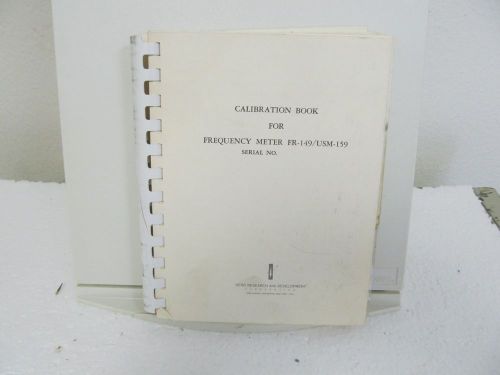 Dero research fr-149/usm-159 frequency meter calibration book for sale