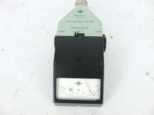 Bruel &amp; kjaer b&amp;k 2205 sound level meter w/ 4117 mic *tested &amp; working* for sale