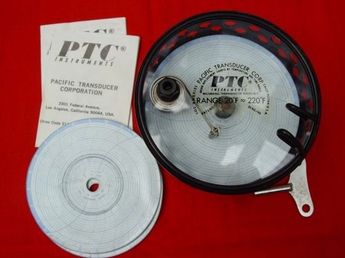 Pacific Transducer Corp Time Trak Recording Thermometer 615F