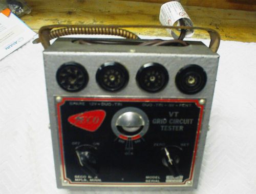 Vintage Seco VT Grid Circuit Tube Tester GCT-3 Audio Amp Radio Hi-Fi Stereo TV