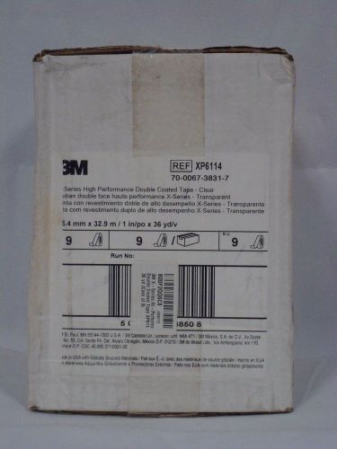3m x-series hi-performance double coated tape xp6114, 1 in x 36 yd (case of 9) for sale