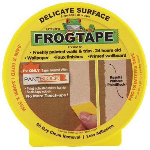 FrogTape Delicate Surface Masking Tape-DELICATE .94&#034; FROG TAPE