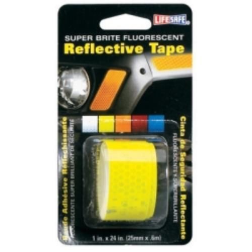 Fluorescent Reflective Tape, Super Brite Lime, 1&#034; X 24&#034; Roll, Provides (re181)