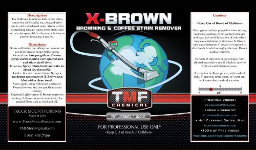X-Brown Premium carpet cleaning browning &amp; reducer