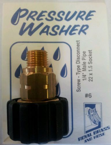 Pressure washer fitting 1/4&#034; male pipe (disconnect) for sale