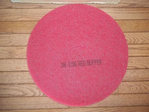 3m red buffer pad mop 5100-18&#034; diameter-5/carton-red for sale