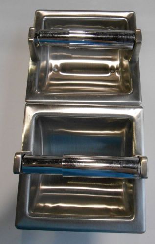 Franklin Brass Double Toilet Roll Dispenser New 979SF Satin Stainless Insert