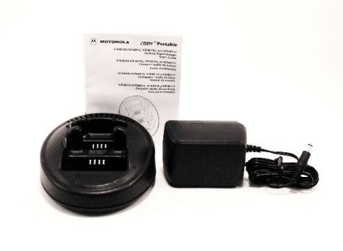 Unused motorola ntn8103a dual battery desktop charger w/ power supply for sale