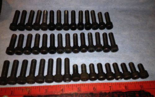 3/8&#034;x1 1/2&#034;xMisc. Socket Head Cap Screw, Allen,16 TPI, Black oxide steel, QTY 55