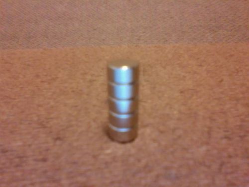 5 neodymium cylindrical (1/4 x 1/4) inches cylinder magnets. for sale