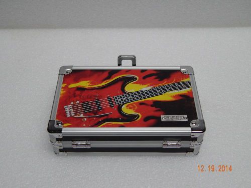 Ideastream vaultz pencil box with key lock, gitar design for sale