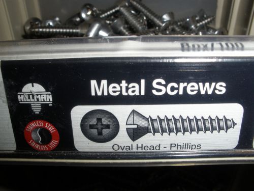 #14 stainless steel oval head phillips sheet metal screws (149) pcs. mixed lgth. for sale