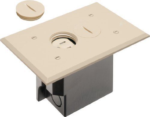Arlington FLBR101LA-1 Floor Electrical Box Kit with Outlet and Plate  for Instal