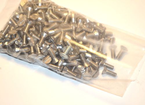 250 nos 5/8&#034; stainless steel slot flat head machine screws  12-24 12 x 24 #221 for sale