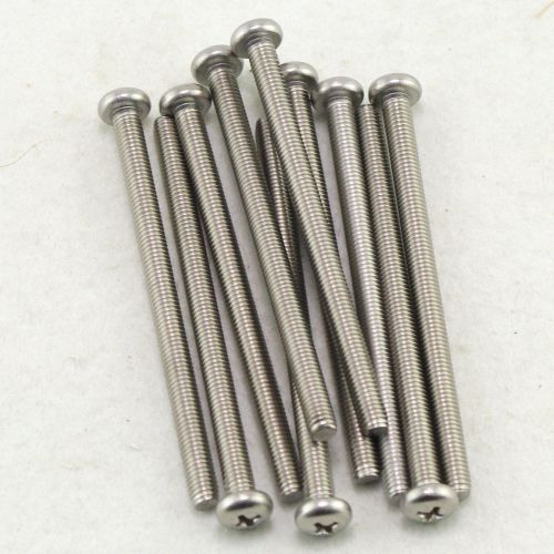 Qty50 metric m5x75mm stainless steel cross recessed pan head screws for sale