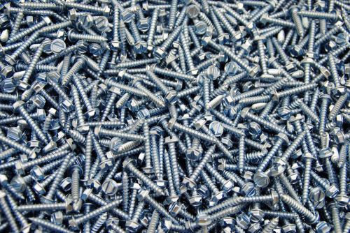 (1200) slotted hex washer 8 x 1 sheet metal screw type a self-tapping zinc sms for sale