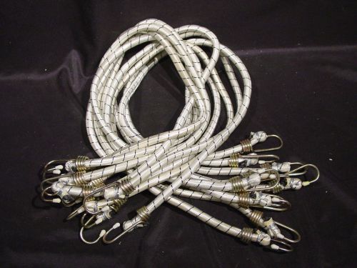 10 bungee shock cords 42&#034; long steel hooks truck trailer tarp bungy tie downs for sale