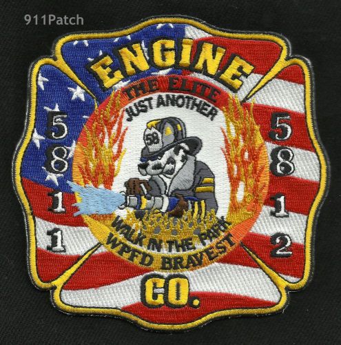 WASHINGTON PARK, IL - Eng 5811 5812 &#034;Elite Bravest&#034; FIREFIGHTER Patch FIRE DEPT.