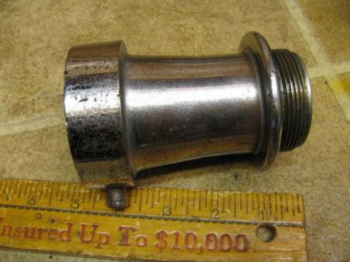 Vintage brass 2&#034;- 1 3/4&#034; play pipe nozzle adapter fire hose nst flow test for sale