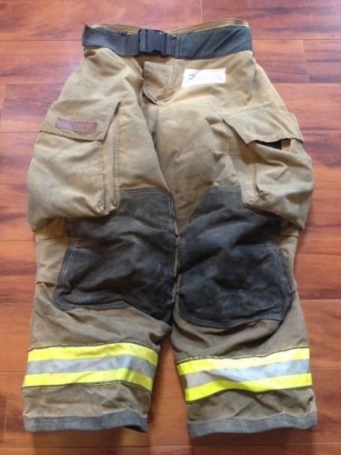 Firefighter pbi gold bunker/turn out gear globe g extreme used 32w x 28l 04&#039; for sale