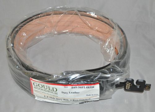 Gould &amp; Goodrich B49-56Fl4Rbr E-Z Slide Duty Belt Fits 56 in 142 cm Black