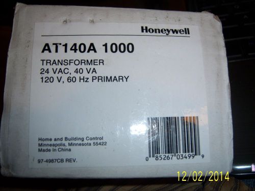 New honeywell transformer at140a 1000 24vac, 40va 120v, 60hz primary for sale