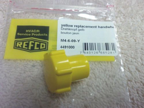 REFCO, 3 &amp; 4-WAY refco manifolds, Replacement Knob, YELLOW, M4-6-09-Y