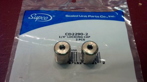 R12, r22, locking refrigerant caps, 2 pack, 1/4&#034; female flare, part# cd2290-2 for sale
