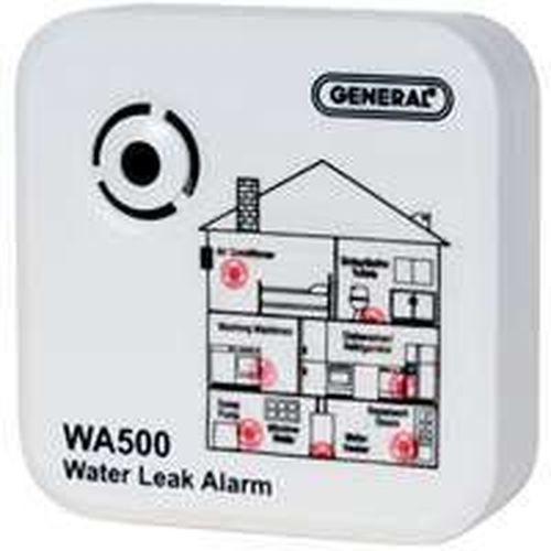 NEW GENERAL TOOLS WA500 BATTERY POWERED WHITE WATER LEAK ALARM DETECTOR SYSTEM