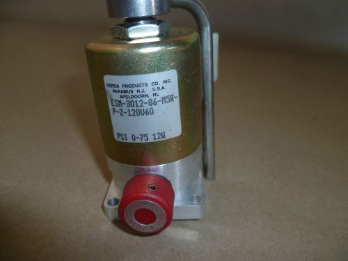 VERSA PRODUCTS AIR VALVE # ESM-3012-86-M5R-P-Z-120V60 , 12 WATT 75 PSI