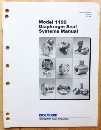 ROSEMOUNT MODEL 1199 DIAPHRAGM SEAL SYSTEMS MANUAL, 00809-0100-4002