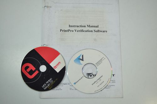 VideoJet PrintPro BX Printer Verification Software w/ CD-ROM  Inspector and MDS