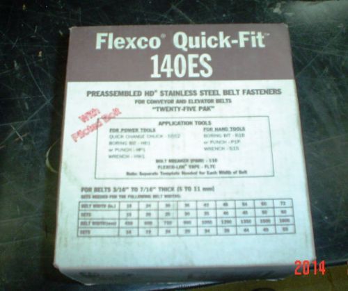 FLEXCO CONVEYOR BELT FASTENERS #140 BOLT SOLID PLATE STAINLESS STEEL BOX OF 25
