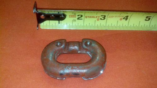 Vintage chain link-c- link clasp lock,cast iron- 2 piece-cl 1/2-heavy duty for sale