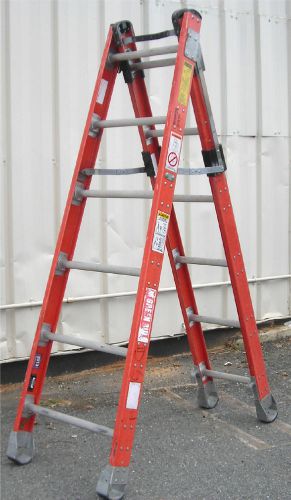 GREEN BULL COMMERCIAL GRADE EXTENSION LADDER COMBO 6FT TO 9.5FT WITH V-RUNG