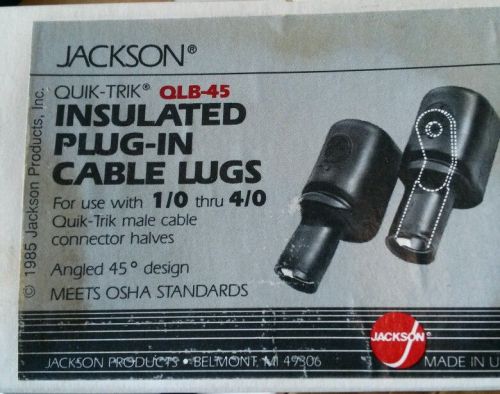 Jackson quic- trik qlb-45 insulated plug in cable lugs 45 degree for sale