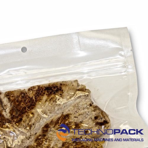 8&#034; X 10&#034; VACUUM BAGS 1000 UNITS W/ RECLOSEABLE ZIPPER EQUIPPED WITH HANG-HOLE