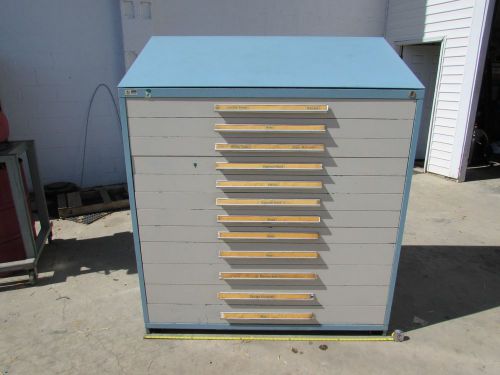 Vidmar 12 drawer extra wide industrial tool storage cabinet  60&#034;x60&#034;x28&#034; *xlnt* for sale