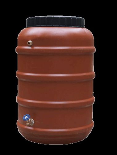 Plastic rain barrel in terra cotta rboh50 for sale
