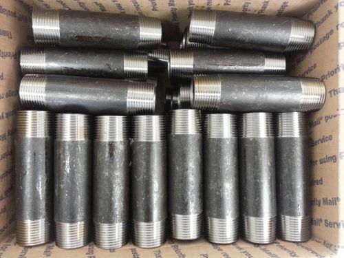 50 New 1&#034; Schedule 40 Seamless Carbon Steel Pipe Nipples 4 1/2&#034; Long