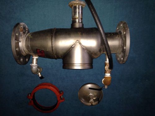 Ames series 4000ss 4&#034; reduced pressure backflow preventer stainless steel usg for sale