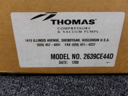 THOMAS, VACUUM PUMP, 2639CE44D, MOTOR NO. 608932