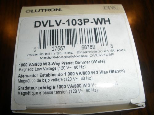Lutron diva dvlv-103p-wh - dimmer 23 available for sale