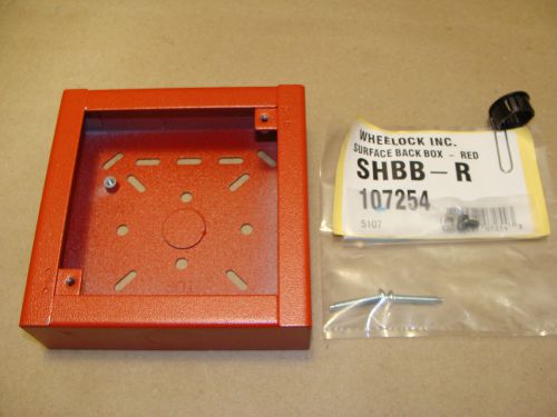 New cooper wheelock shbb-r 5&#034; square x 1-1/2&#034; deep surface back box red 107254 for sale