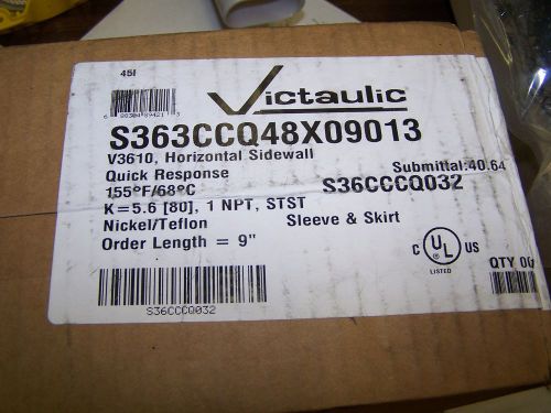 NEW VICTAULIC V3610 S363CCQ48X09013 HORIZONTAL SIDEWALL RESPONSE 155F S36CCCQ032