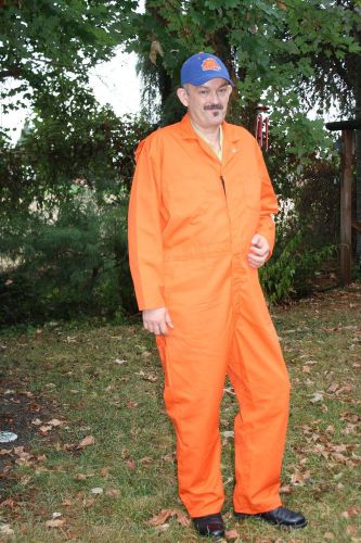Coveralls Men&#039;s Orange Red Kap Jumpsuit Size 50 Regular Halloween Costume Work
