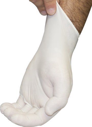 Disposable latex gloves - lightly powdered  textured  natural rubber  non steril for sale