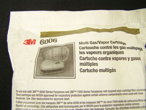 2pcs 3M 6006 Multi Gas Vapor Cartridge for Use with 3M 6000 and 7000 Respirators
