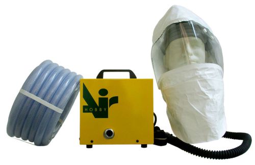Hobbyair fresh air system with 40&#039; hose, tyvek hood w/ extra lens covers for sale