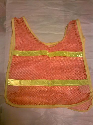Mesh orange over the head safety vest for sale